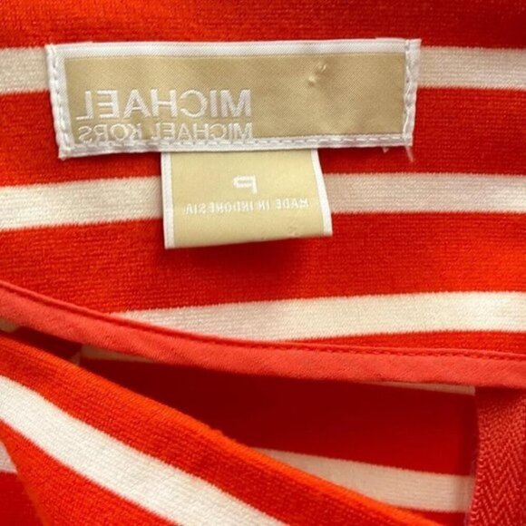Michael Kors Orange striped shirt with back zip - Picture 5 of 9